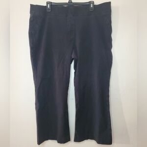 SPANX Polished Kick Flare Pull-On Cropped Pants Size 1X Black
